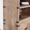 Hot Armoire ouverte style vintage avec 2 portes en bois et métal "Voyage" Bibliothèque|Buffet Et Bahut