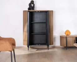 Discount Armoirette arrondie 120 cm en bois exotiques 
