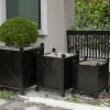 New Bac décoratif pour plantes d'agréments 55 cm en métal noir "Gardénia" Décoration