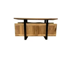 Best Bahut avec tiroirs en bois massif naturel "Zen Black" Buffet Et Bahut