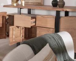 Best Bahut avec tiroirs en bois massif naturel 