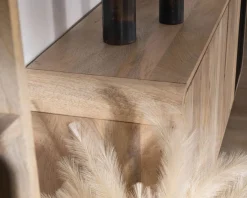Outlet Bahut 180 cm en manguier design épuré japandi
