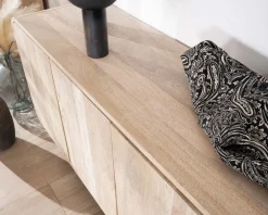 Outlet Bahut 180 cm en manguier design épuré japandi