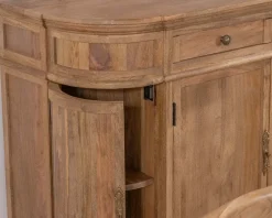 Hot Bahut en manguier massif avec bords arrondis 150 cm "Eglantine" Buffet Et Bahut