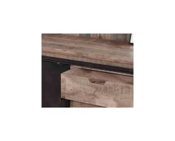 Outlet Bahut industriel portes coulissantes et tiroirs bois 180cm 