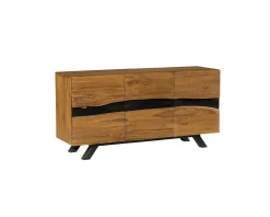 Discount Bahut 3 portes en teck design nature brute 