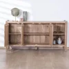 Outlet Bahut 3 portes et niches en manguier esprit japandi "Orobie" 180 cm Buffet Et Bahut