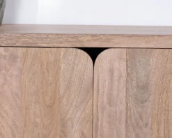 Outlet Bahut 3 portes et niches en manguier esprit japandi 