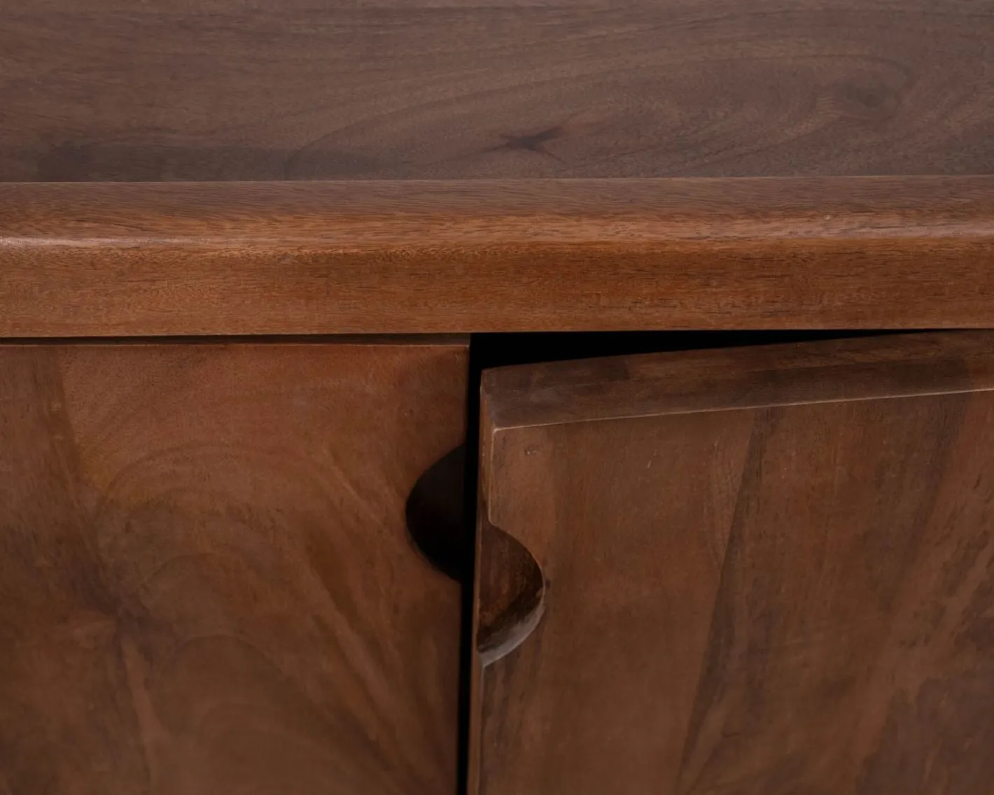 Bahut rétro en manguier massif avec tiroirs teinte noyer "Odessa" 150 cm Buffet Et Bahut