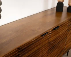 Sale Bahut rétro 4 portes en teck et manguier massif 183cm "Sheffield" Buffet Et Bahut