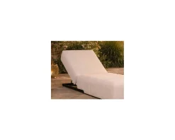 Online Bain de soleil design épuré en tissu crème avec surpiqures spécial extérieur 