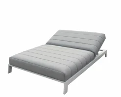 Clearance Bain de soleil double blanc et gris matelassé haut de gamme 