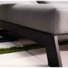 Hot Bain de soleil double moderne et confortable gris clair "Terrasse" structure anthracite Bain De Soleil
