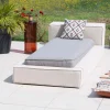 Clearance Bain de soleil esprit futon gris clair et lin "Saint Tropez" Bain De Soleil