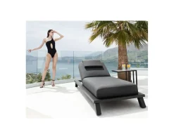 New Bain de soleil haut de gamme anthracite tissu Sunbrella 