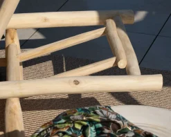 Hot Bain de soleil 1 place design exotique "Sumatra" structure branches Bain De Soleil