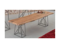 Best Banc bois massif et pieds métal gris "Zen" Banc