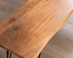 Online Banc design épuré 160 cm en acacia et pieds métal 