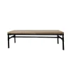New Banc industriel en bois d’acacia massif et métal "Garden" Banc