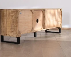 Outlet Banc TV 175 cm en manguier et pieds métal 