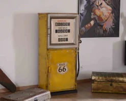 New Bar insolite style pompe à essence métal jaune esprit vintage 