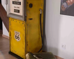 New Bar insolite style pompe à essence métal jaune esprit vintage 