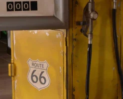 New Bar insolite style pompe à essence métal jaune esprit vintage 