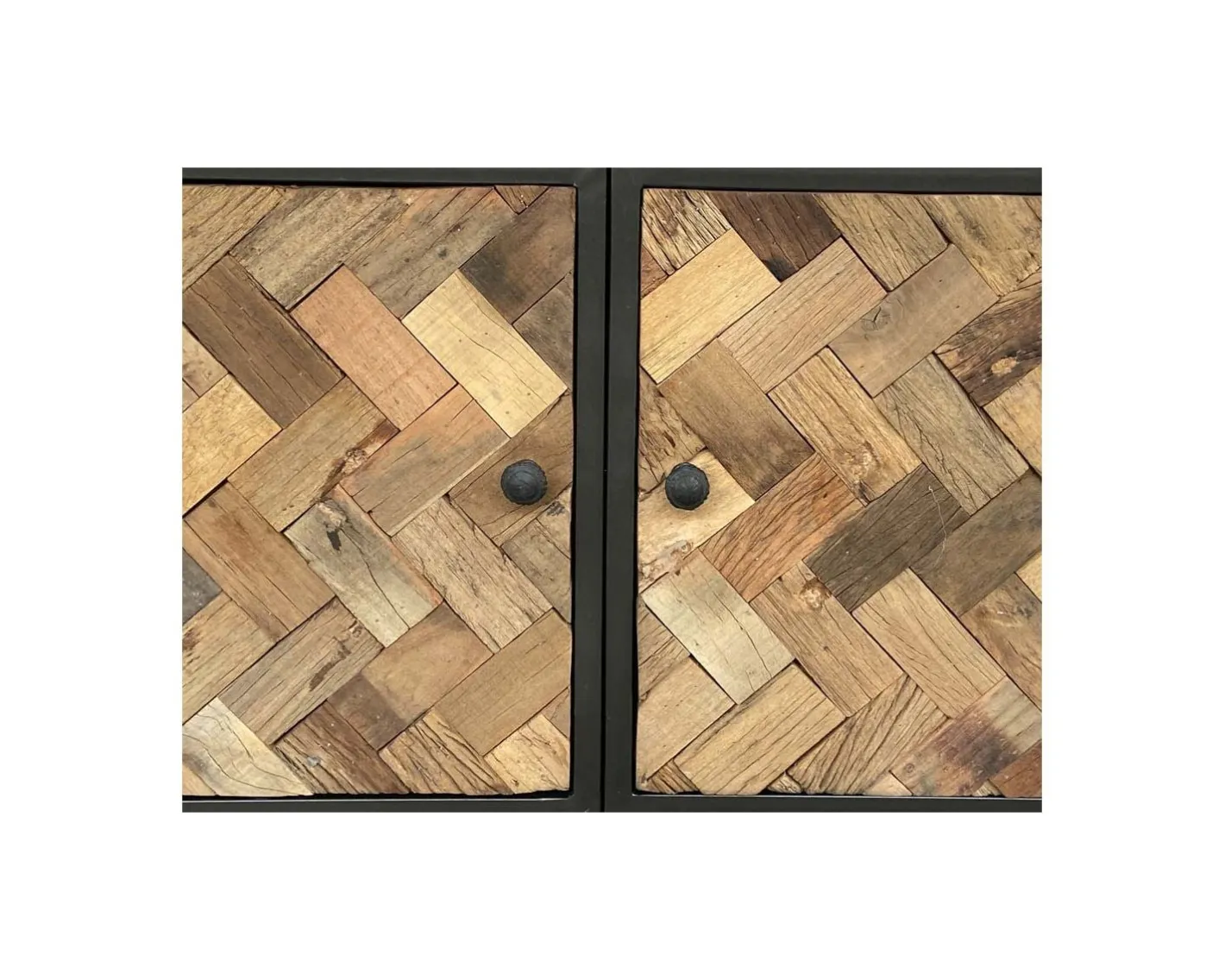 Discount Bibliothèque industrielle 180x90 cm métal gris et manguier "Kaloupilé" Bibliothèque