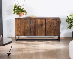 Online Buffet bas 3 portes acacia massif 150cm "Cachou chic" Buffet Et Bahut