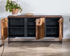 Online Buffet bas 3 portes acacia massif 150cm 