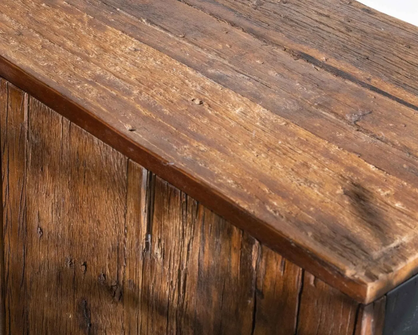 Outlet Buffet bas 2 portes style industriel rétro acacia et métal noir "Cachou Chic" Rangement|Buffet Et Bahut