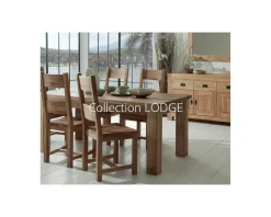 Sale Buffet bas rustique en chêne massif 2 portes 3 tiroirs "Lodge Casita" Buffet Et Bahut