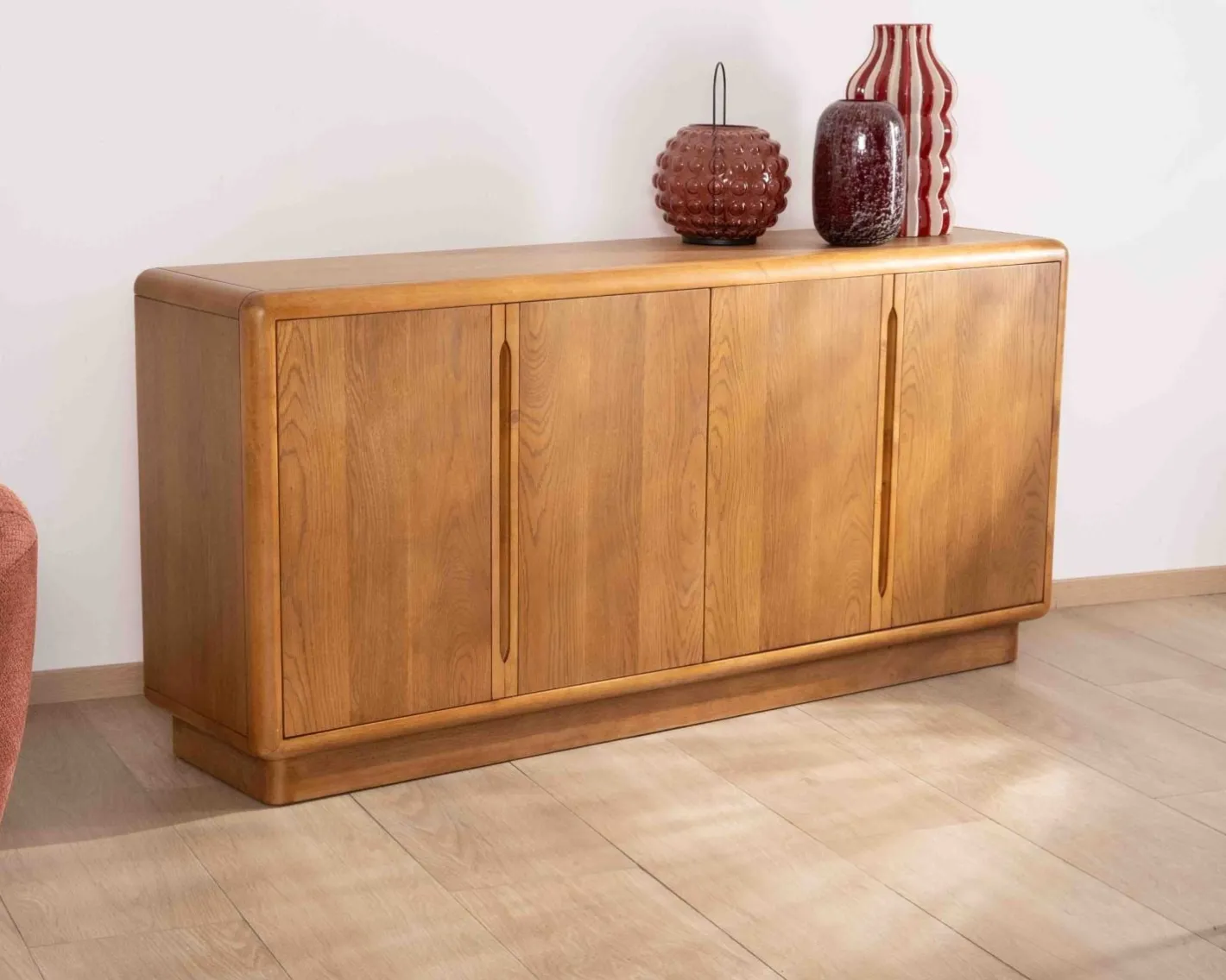 Online Buffet contemporain 4 portes "Laumie" teinte chêne Buffet Et Bahut