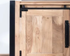 Outlet Buffet de salle à manger industriel en métal et bois 190 cm 