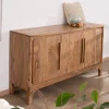 Outlet Buffet design épuré en acacia "Melody" 3 portes 145 cm Buffet Et Bahut
