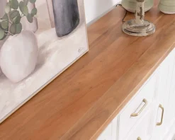 Best Buffet en acacia blanc 165cm et plateau naturel 