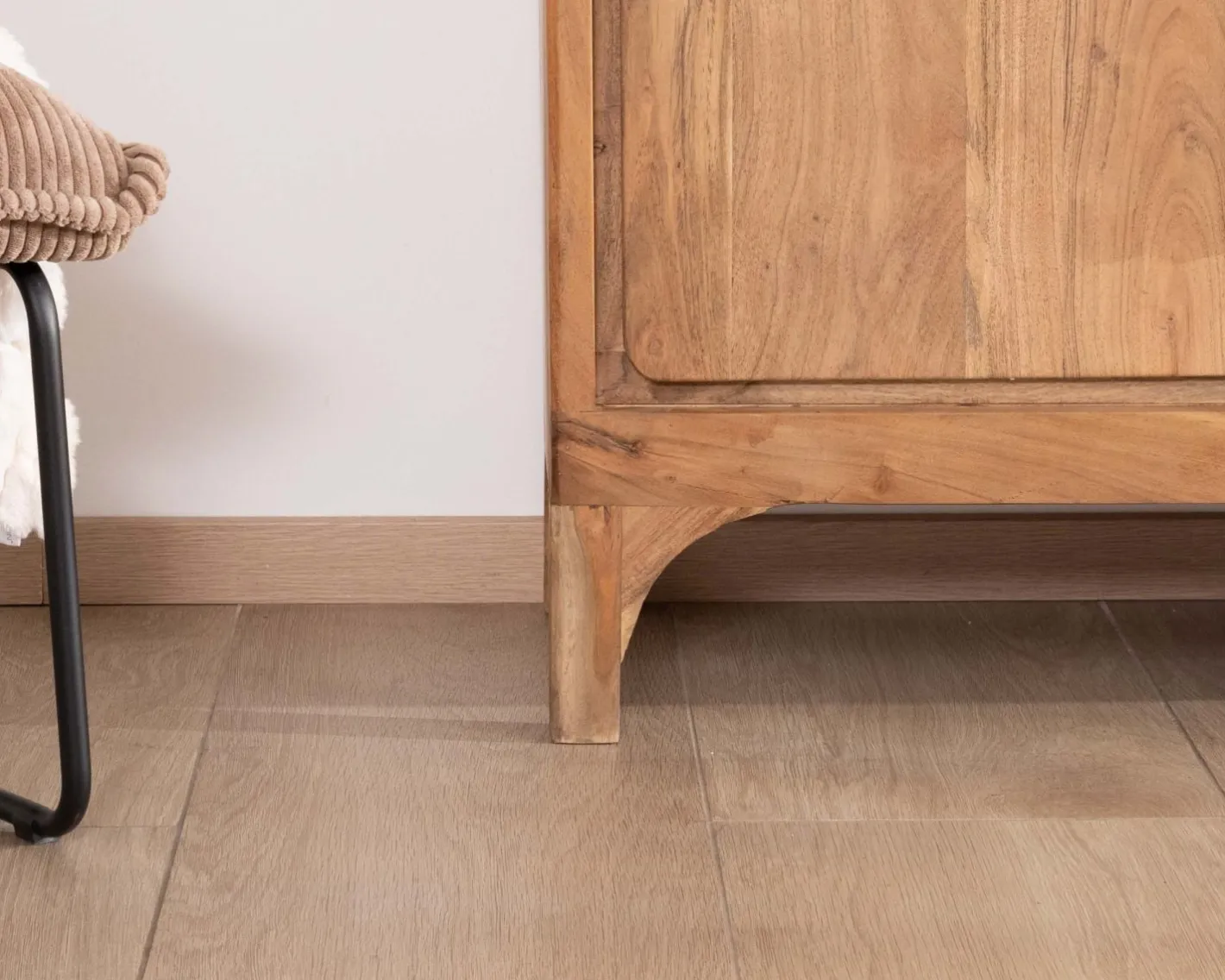 Clearance Buffet en acacia 4 portes style scandinave "Melody" 175 cm Buffet Et Bahut