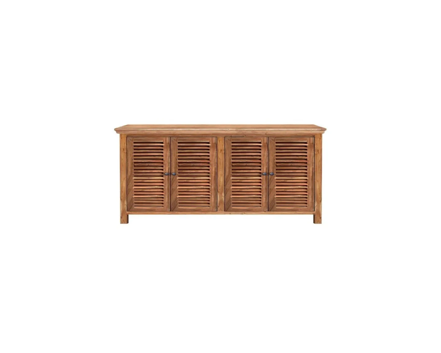 Sale Buffet en bois naturel style colonial "Kerala" 4 portes Buffet Et Bahut
