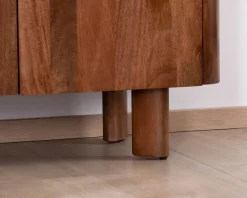 Clearance Buffet enfilade 4 portes 200 cm en manguier massif foncé 