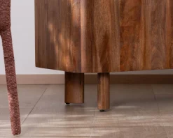 Clearance Buffet enfilade 4 portes 200 cm en manguier massif foncé 