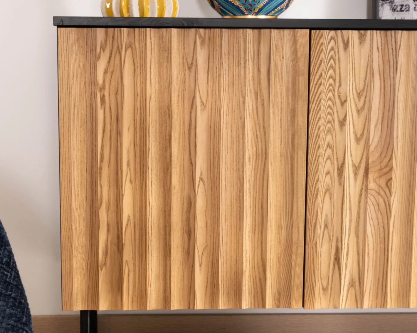 Outlet Buffet en frêne massif style newtro "Sydney" 160 cm Buffet Et Bahut