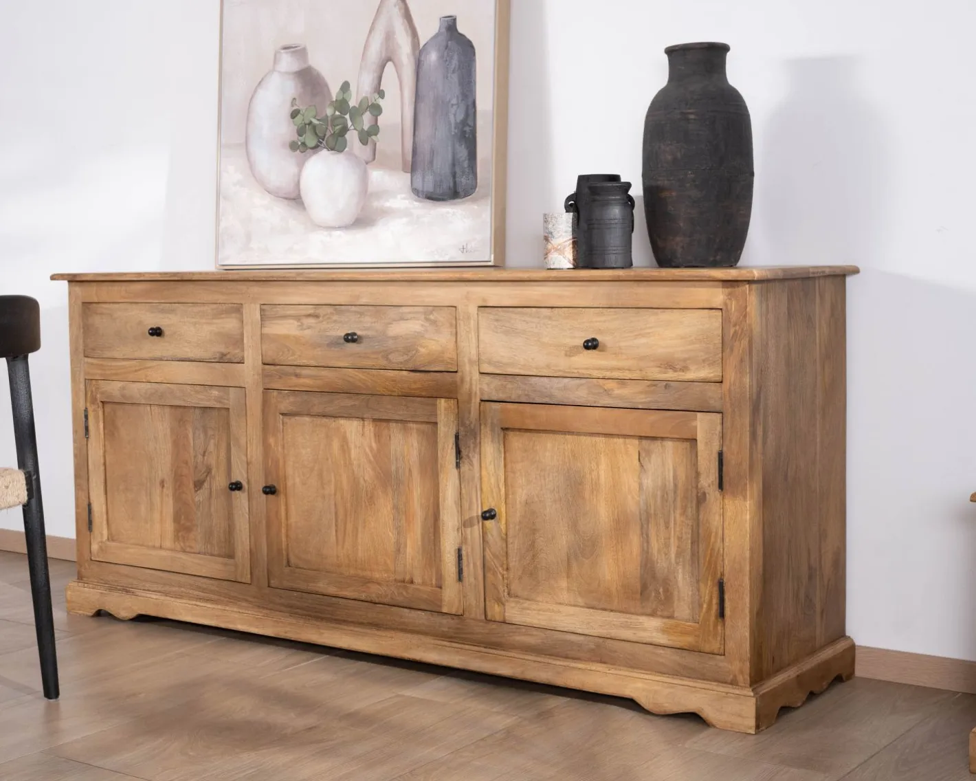 Outlet Buffet esprit maison de campagne "Sarah" 180 cm en manguier Buffet Et Bahut