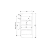 New Buffet métal et bois 200cm portes coulissantes "Caractère" Buffet Et Bahut