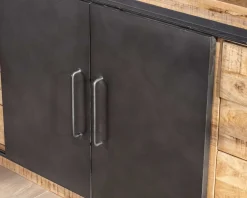 New Buffet métal et bois 200cm portes coulissantes 
