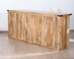 New Buffet métal et bois 200cm portes coulissantes 