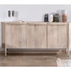 Online Buffet 3 portes 175cm en manguier massif côtés arrondis "Manon" Buffet Et Bahut