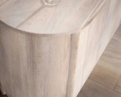 Online Buffet 3 portes 175cm en manguier massif côtés arrondis 