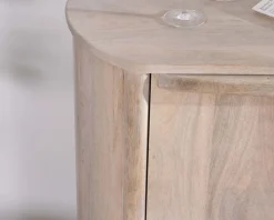 Online Buffet 3 portes 175cm en manguier massif côtés arrondis 