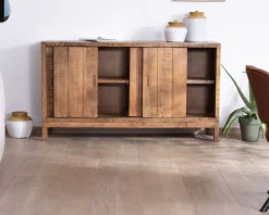 Clearance Buffet 4 portes coulissantes en manguier massif 