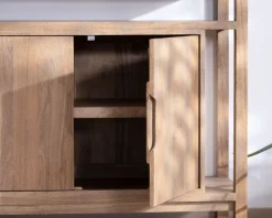 Clearance Buffet 4 portes style Japandi en manguier massif